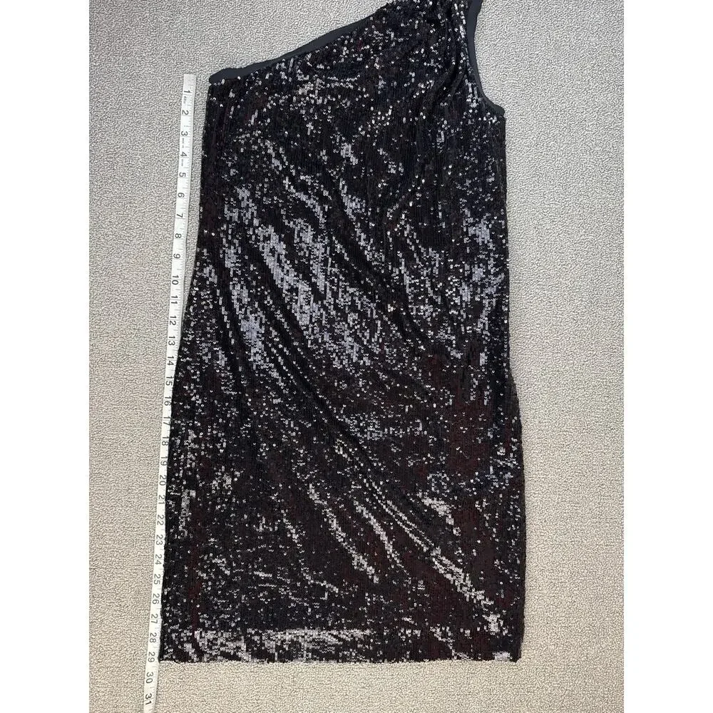 Tory‎ Burch Dress One Shoulder Sequin Mini Cocktail Formal Size Small